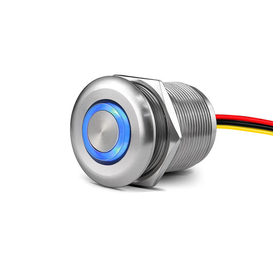 aluminum silver led dimmer switch in neutral view