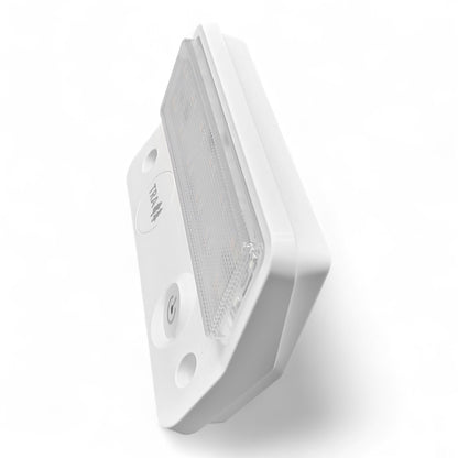 LED awning light with amber and white output