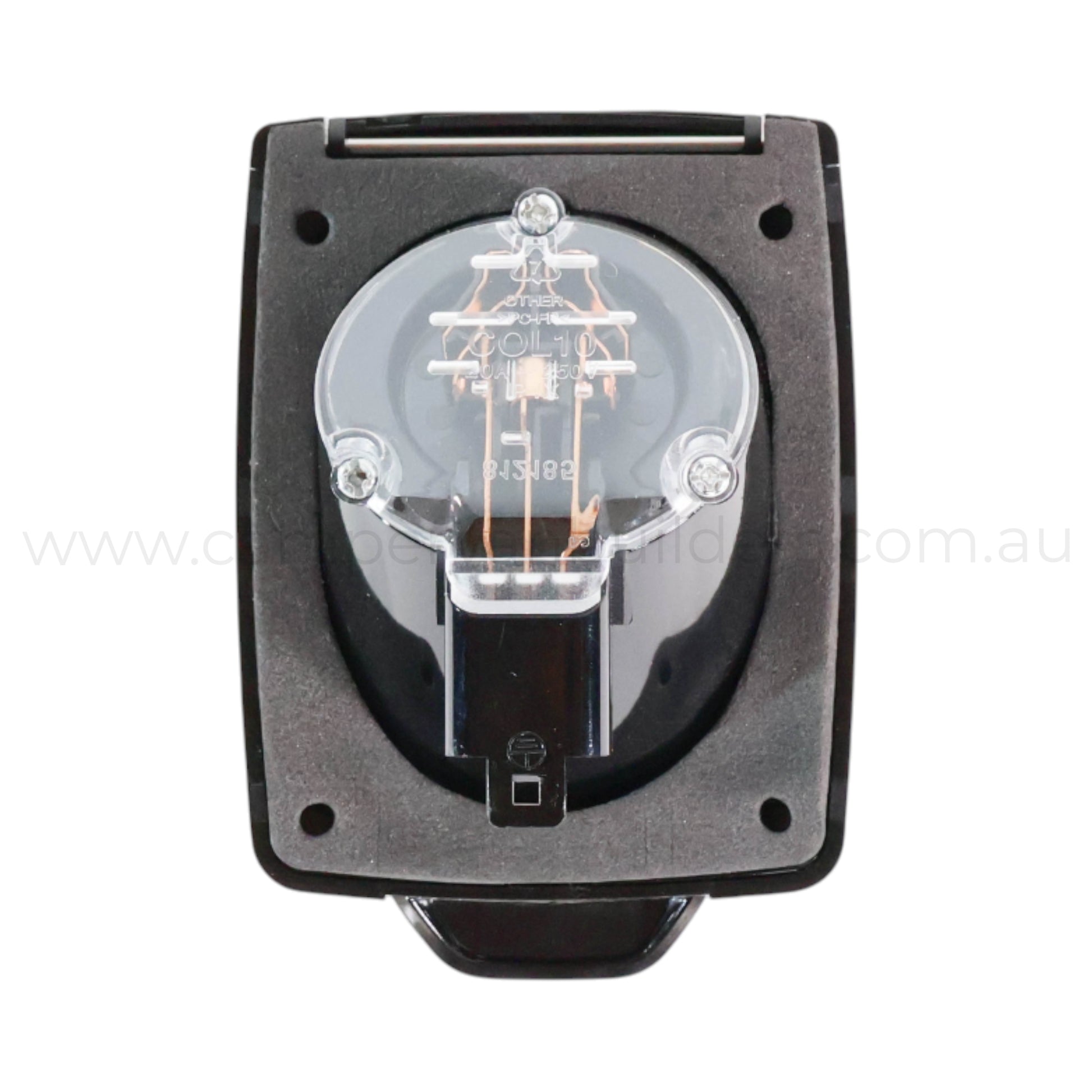 10a 240v outlet socket black for caravan kitchens and living areas
