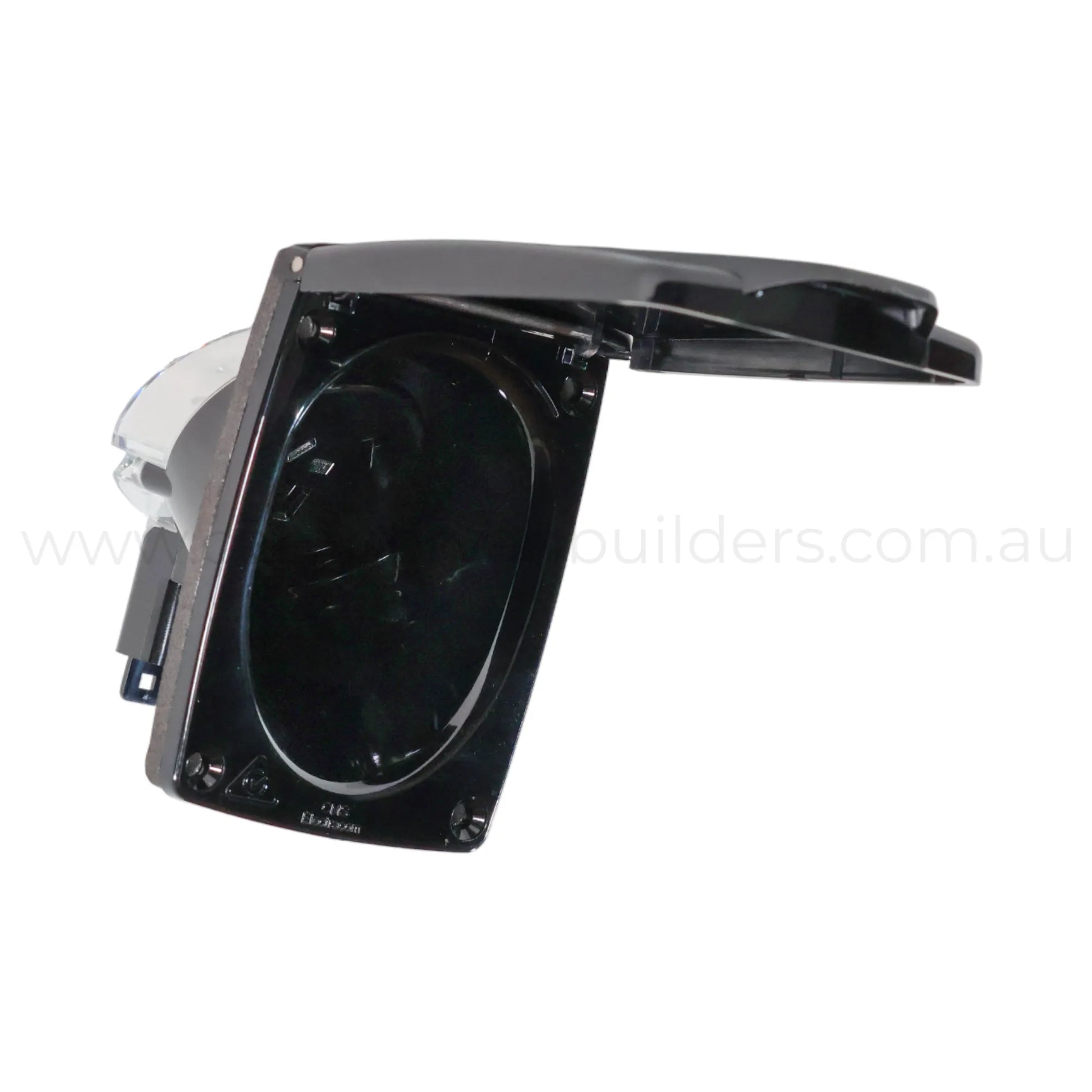 black 10a 240v power outlet socket for campervan internal mains power points