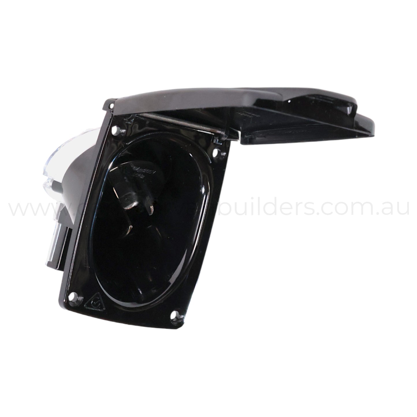 external black 15a 240v inlet socket for rv touring setups and campsite power leads