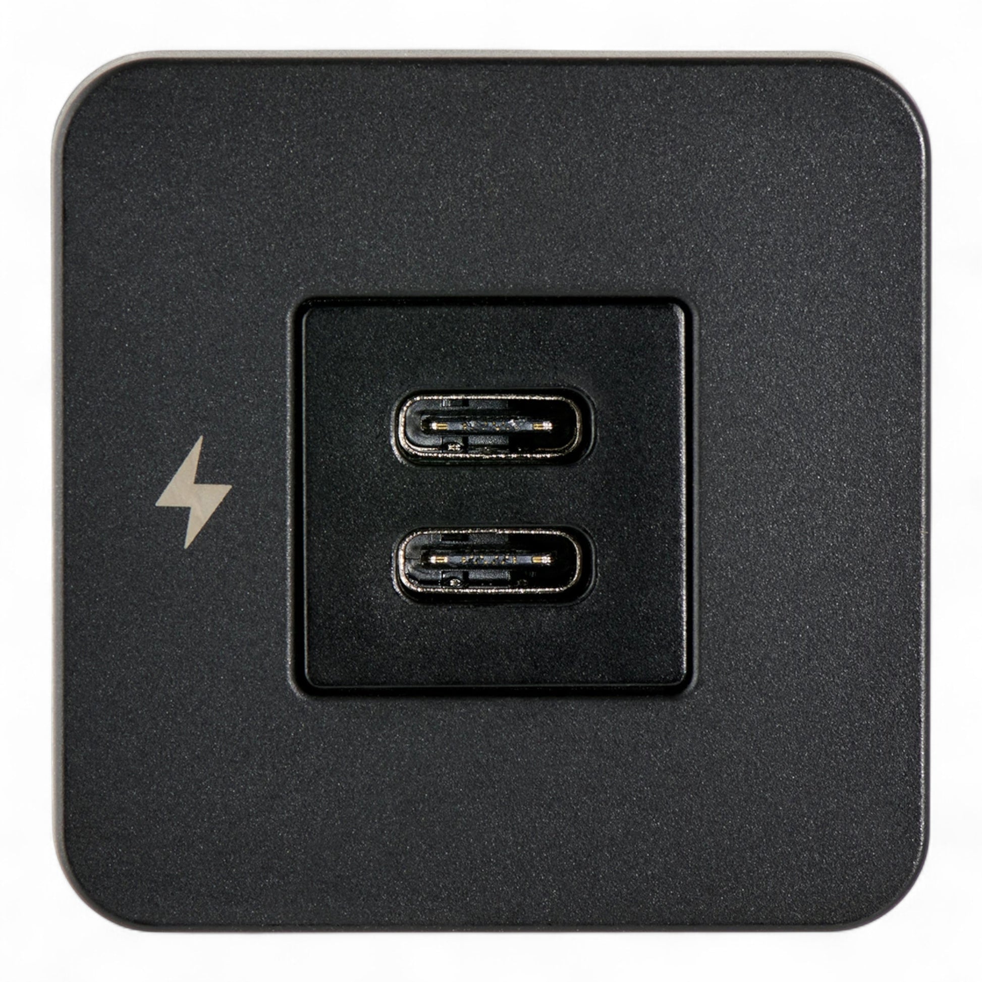 black bezel dual usb c charger for campervans