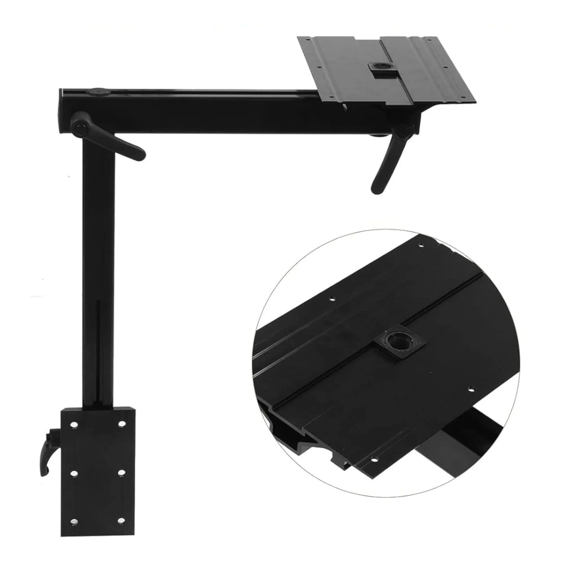 heavy duty black 360 swivel caravan table with 50kg weight capacity