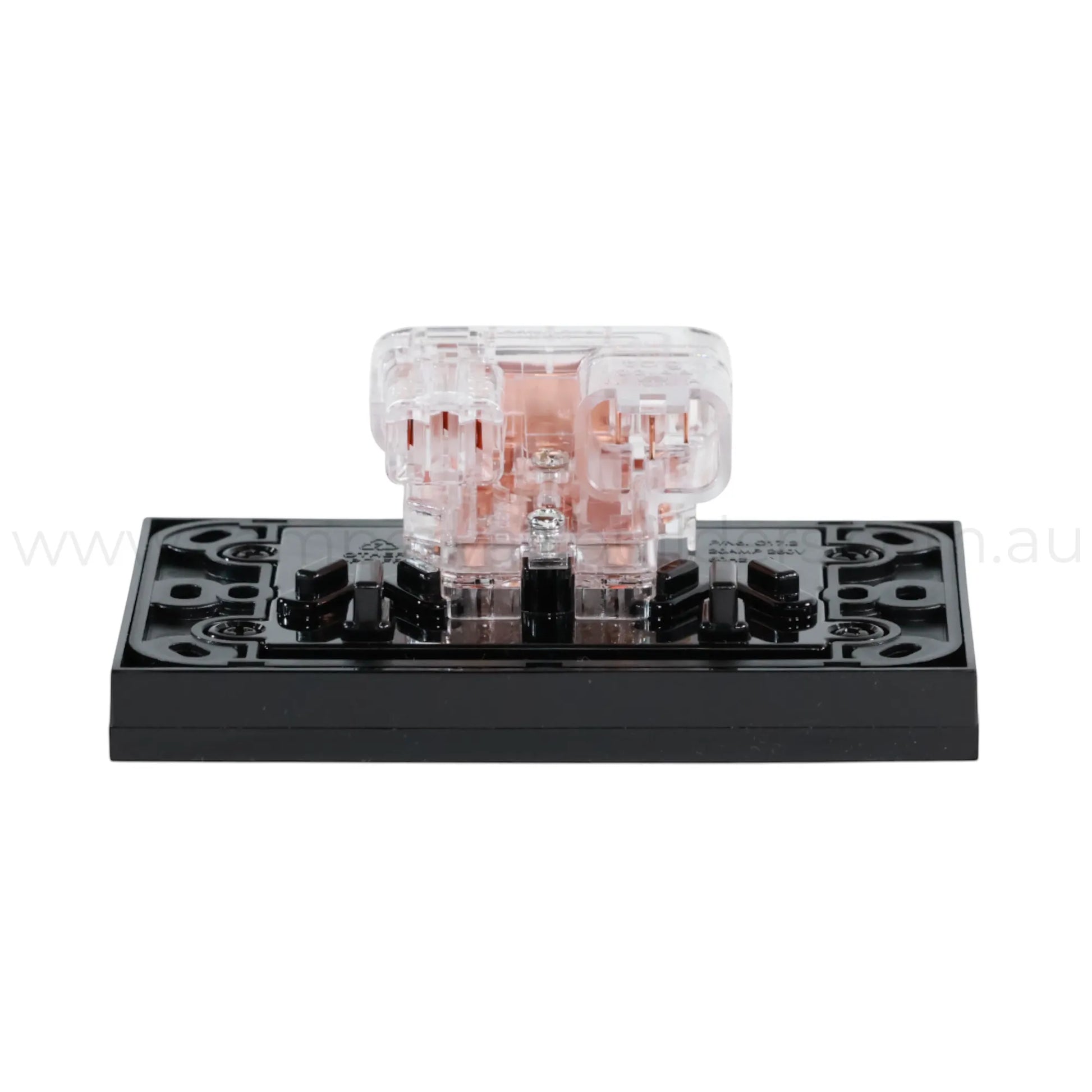 plug and play black dual gpo ideal for caravan internal 240v power points