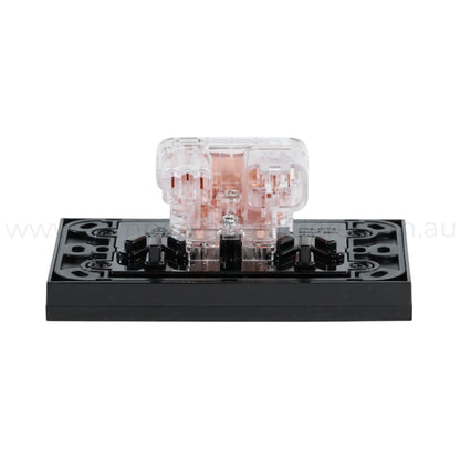 plug and play black dual gpo ideal for caravan internal 240v power points