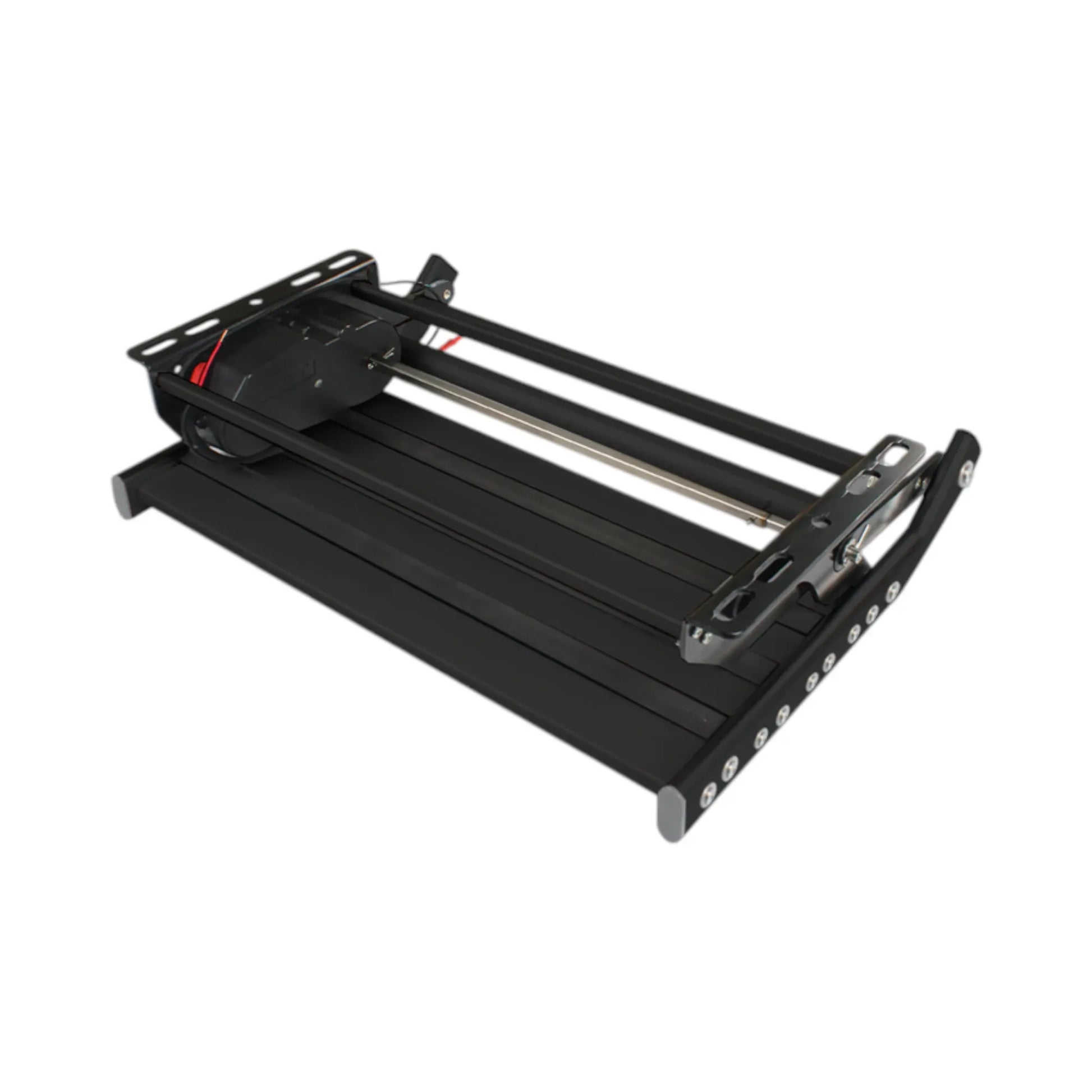Caravan black electric step for campervan and motorhome access