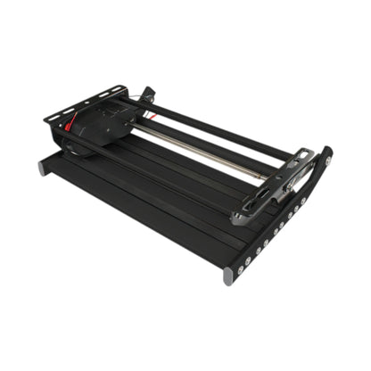 Caravan black electric step for campervan and motorhome access