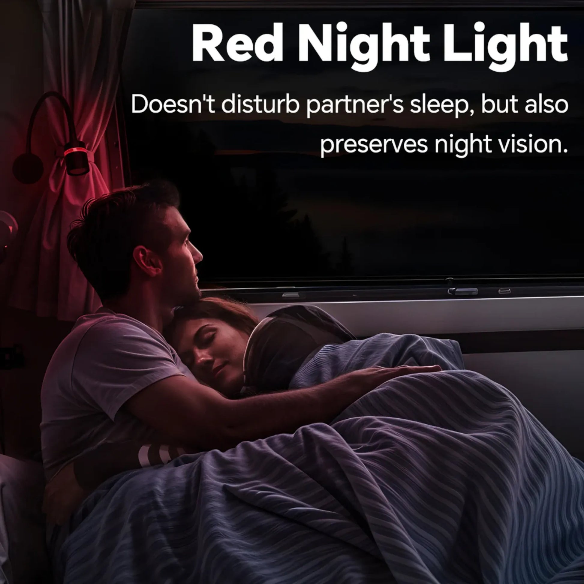 Black Evo LED reading light with modern design and USB-C