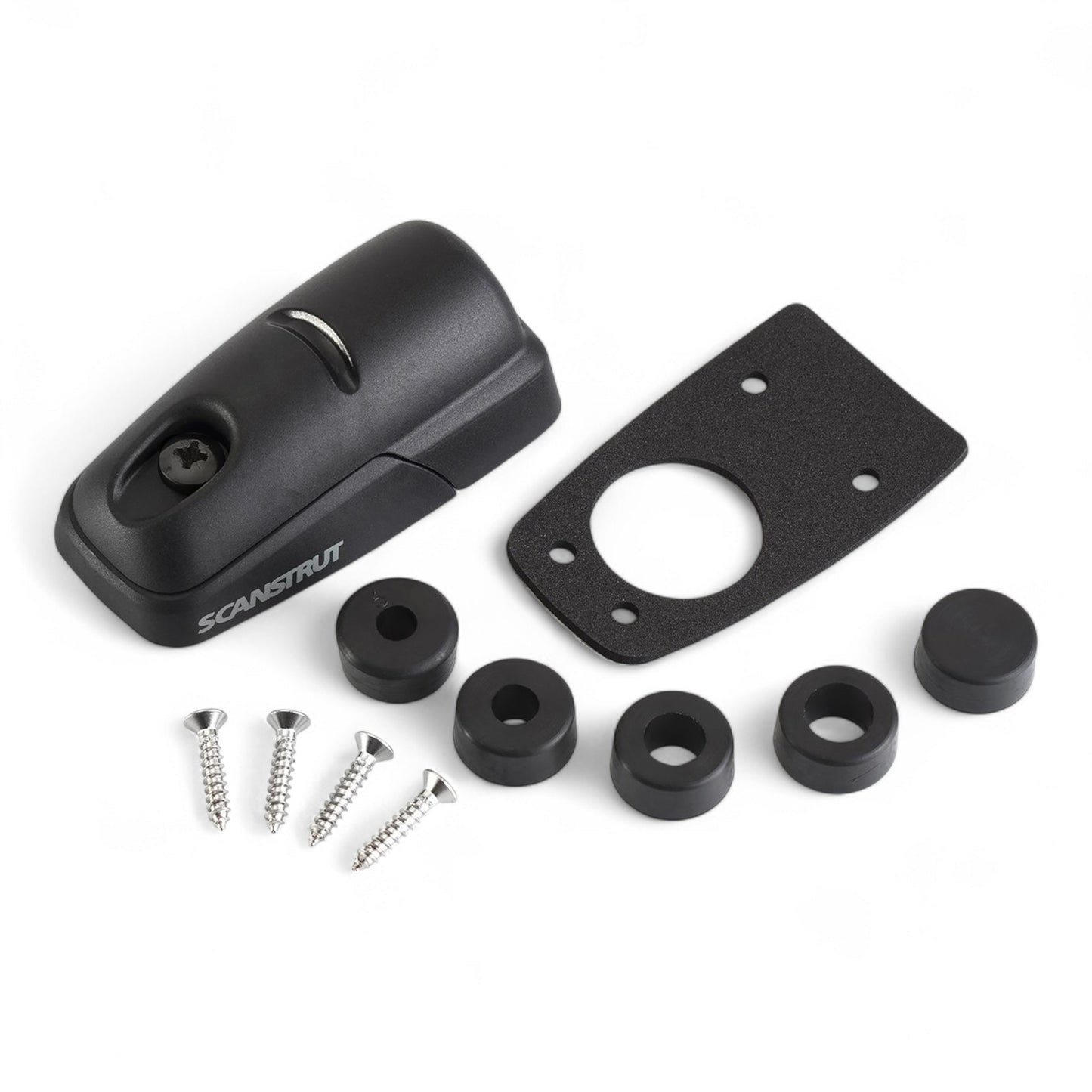 Marine grade black cable seal for horizontal cable entry