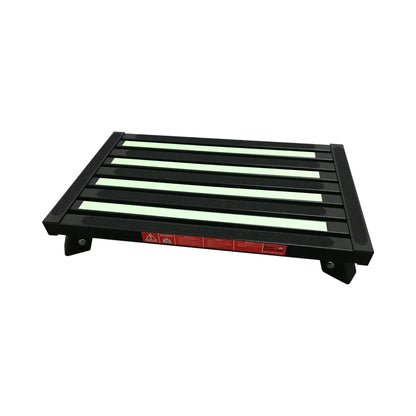 black illuminous single folding portable caravan camping step with light