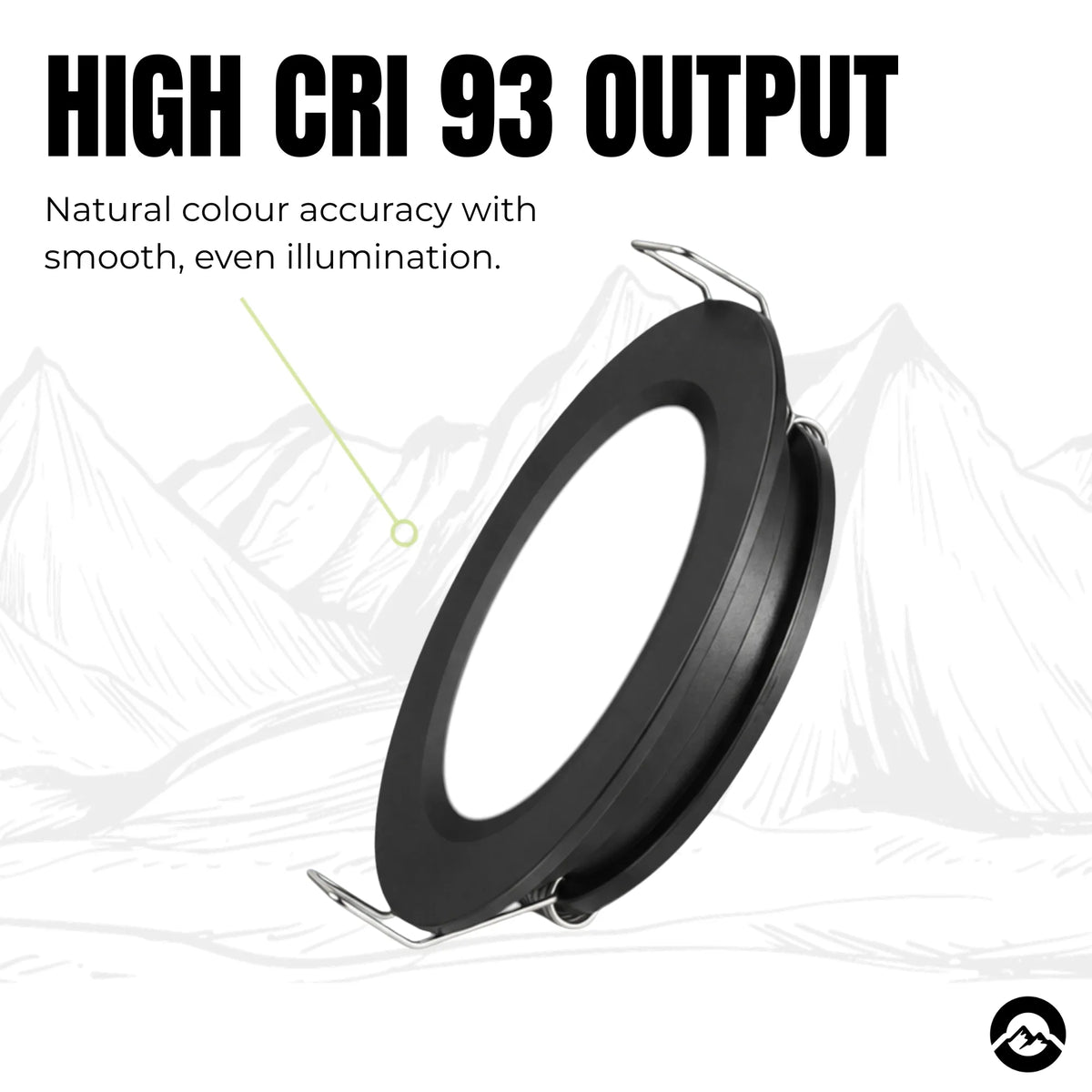 Black camper downlights with crisp cool white LEDs for practical interior visibility