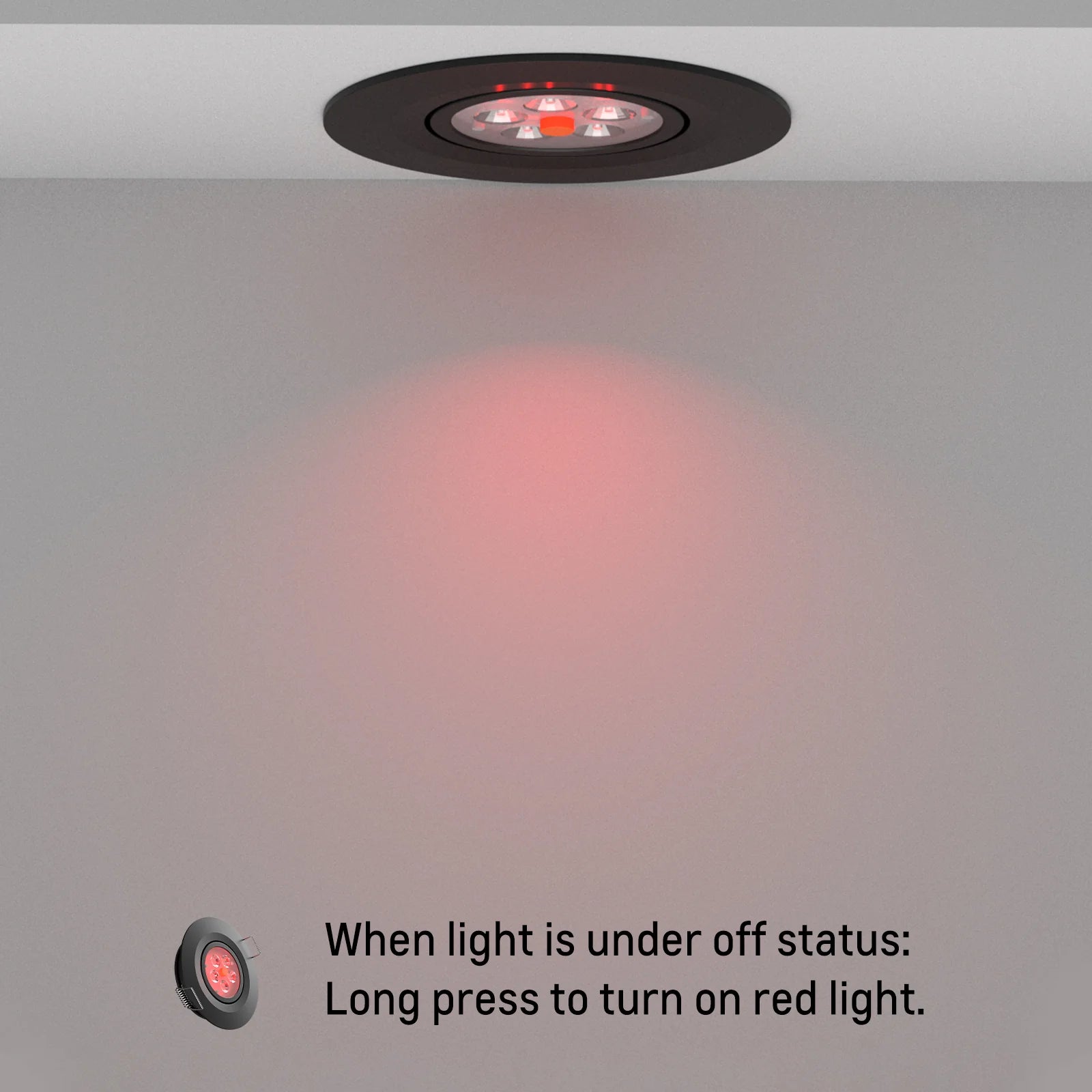 black recessed LED downlights shown as a pair