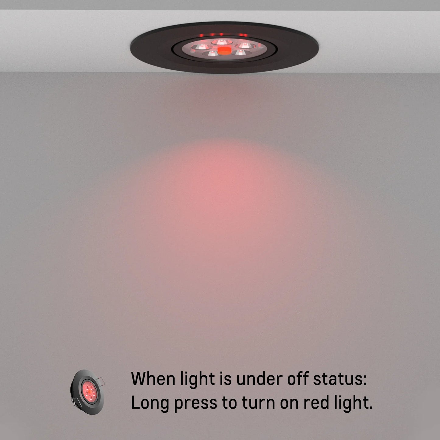 black recessed LED downlights shown as a pair