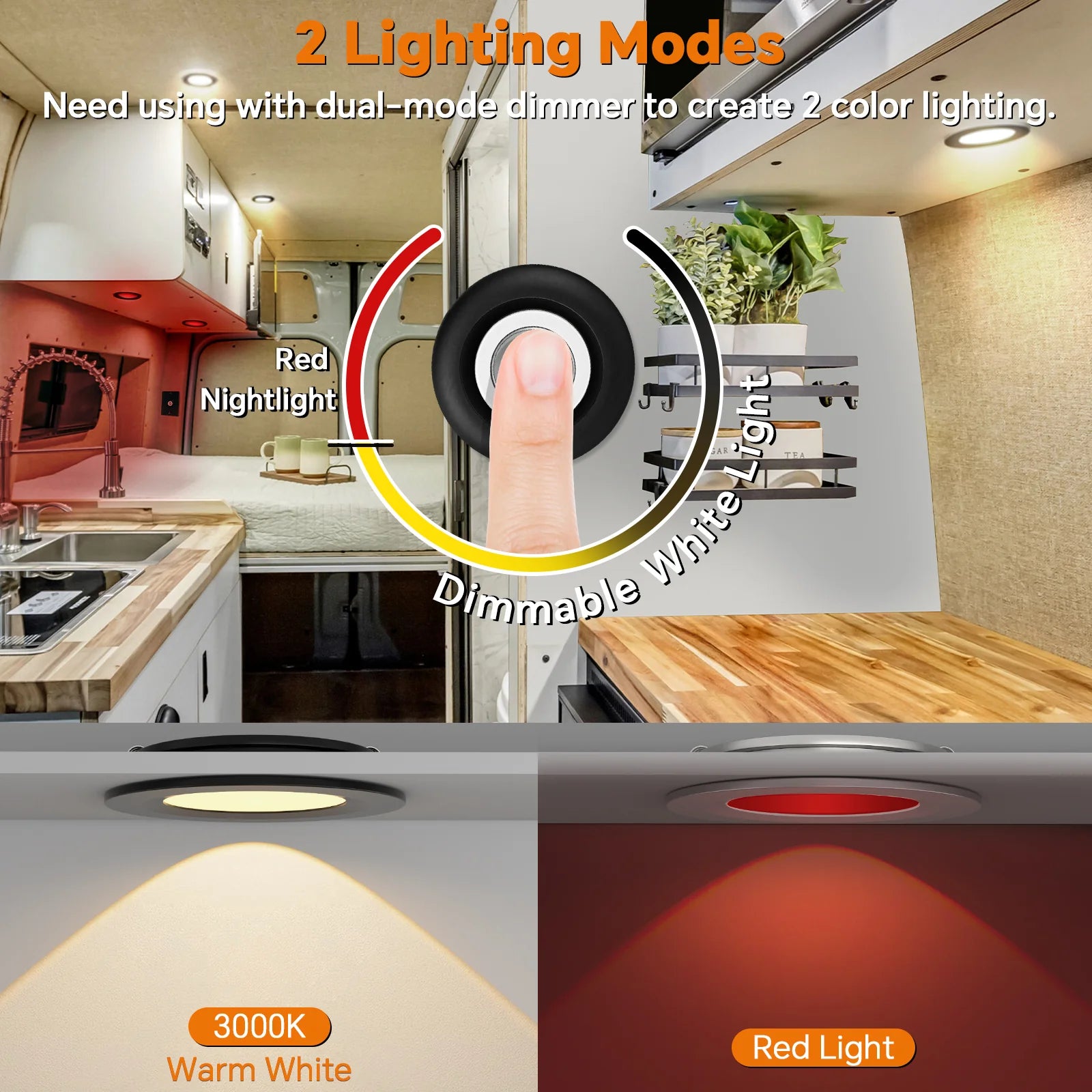 dimmer and switch kit for warm white downlights