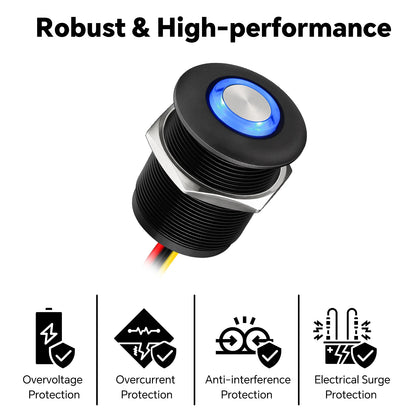 compact black dimmer switch displayed simply