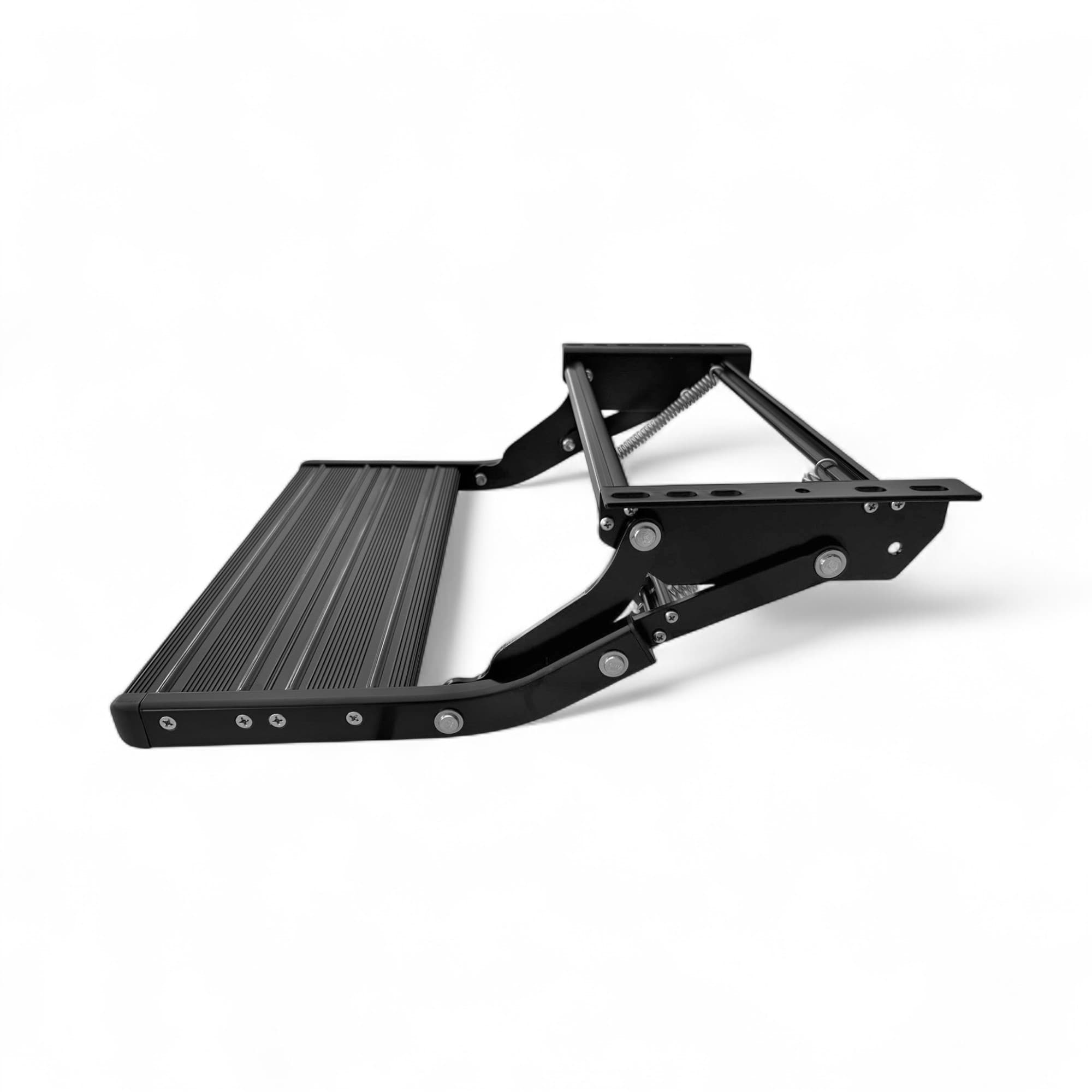 Black Single Manual Caravan Step | Heavy-Duty Bolt-On RV Step ...