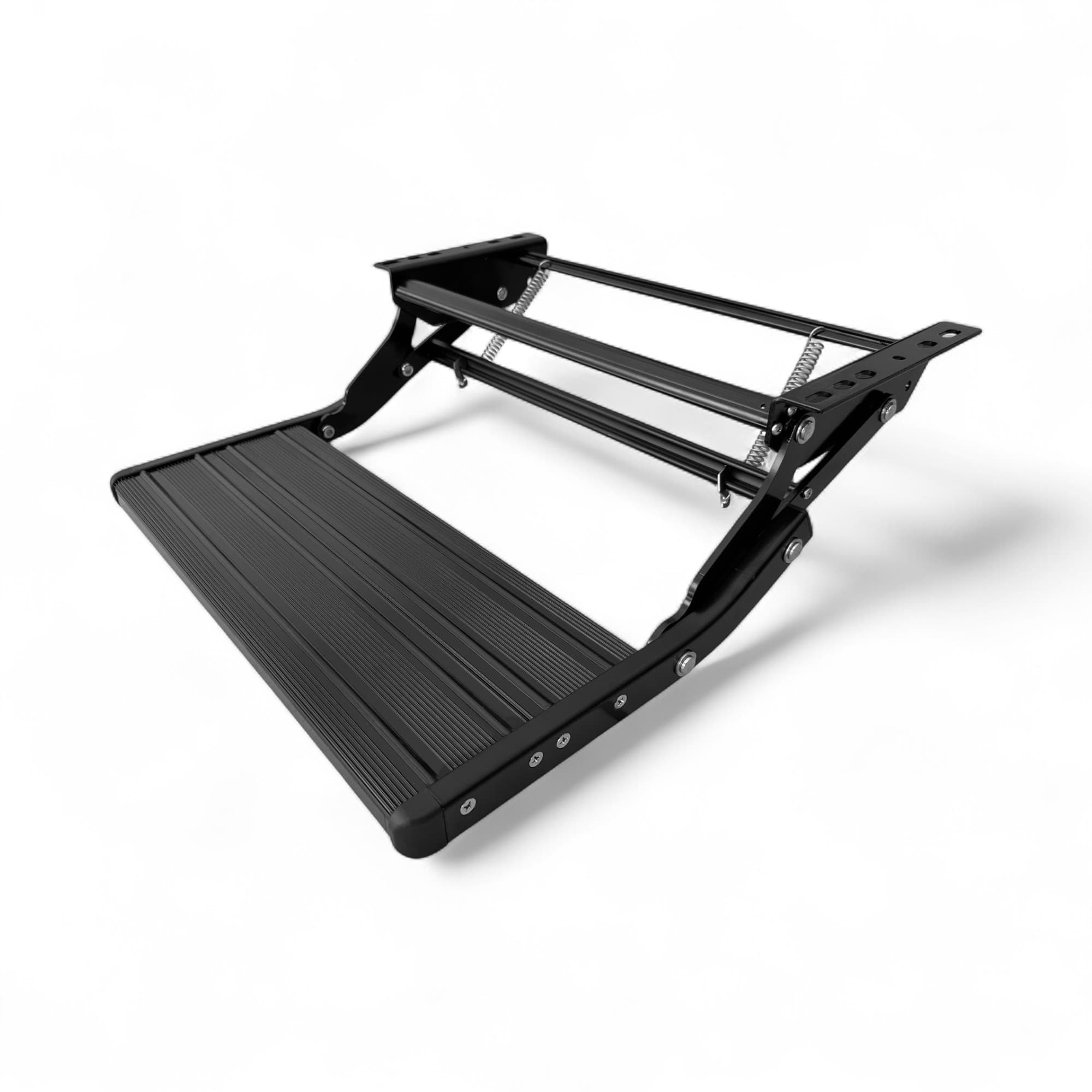 Black Single Manual Caravan Step | Heavy-Duty Bolt-On RV Step ...