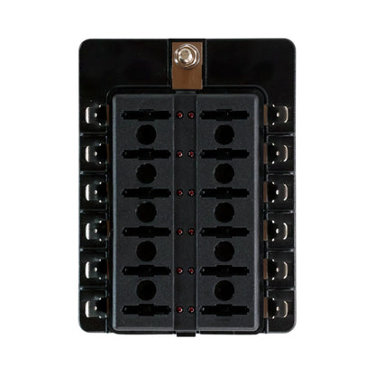campervan 12 way blade fuse panel with led status lights