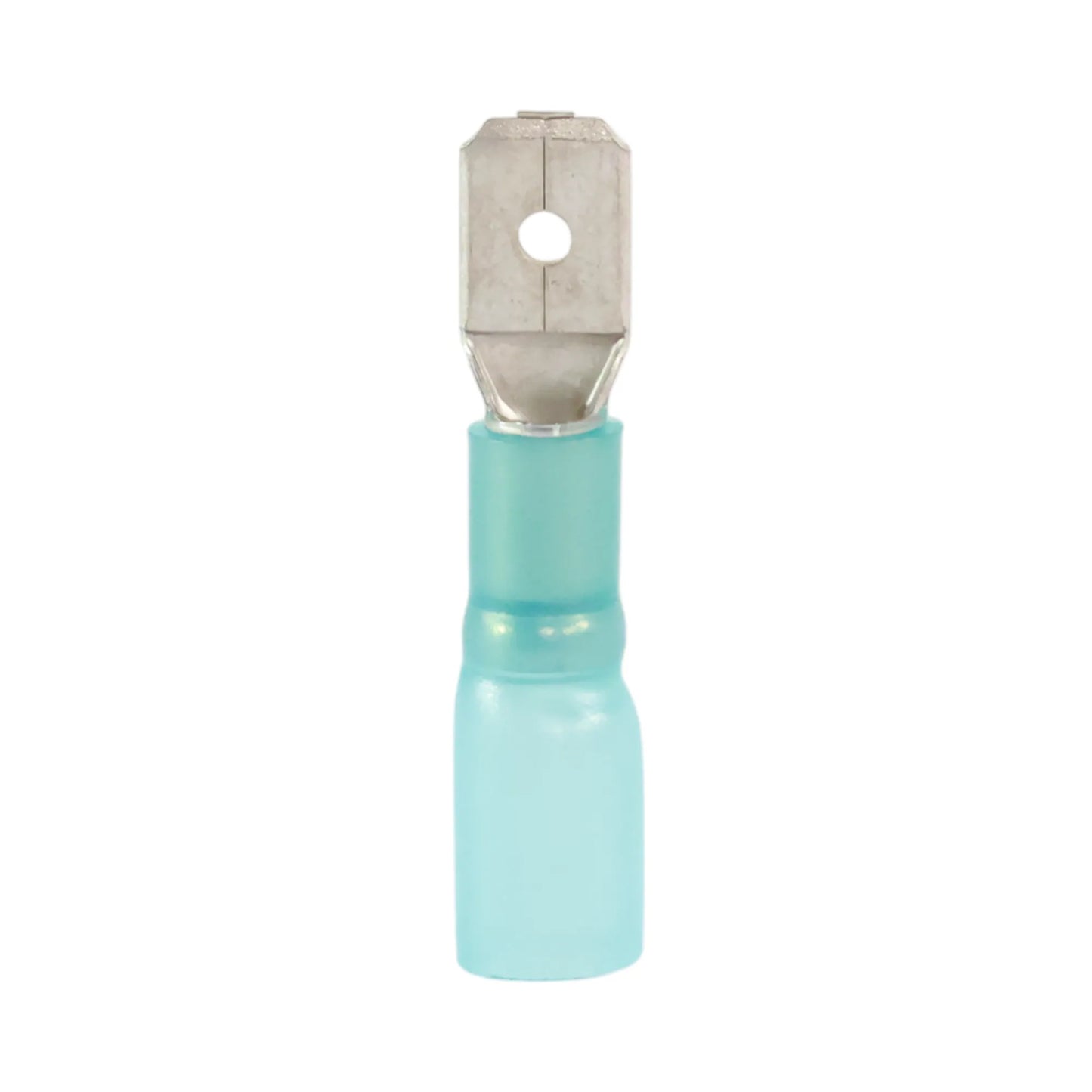 Blue heat shrink male quick disconnect (100 pack) for caravan, rv, and campervan waterproof 12v wiring connections