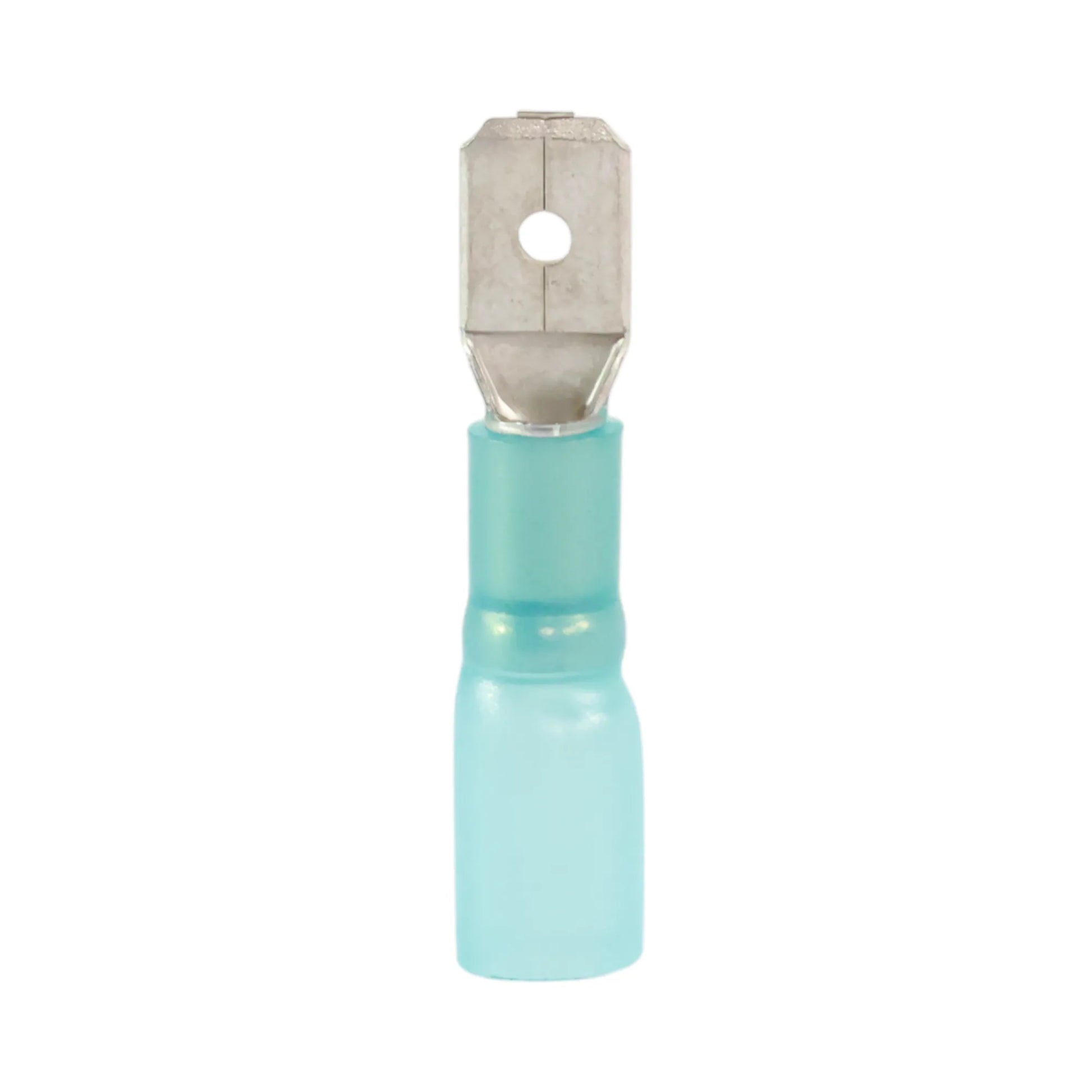 Blue heat shrink male quick disconnect (100 pack) for caravan, rv, and campervan waterproof 12v wiring connections