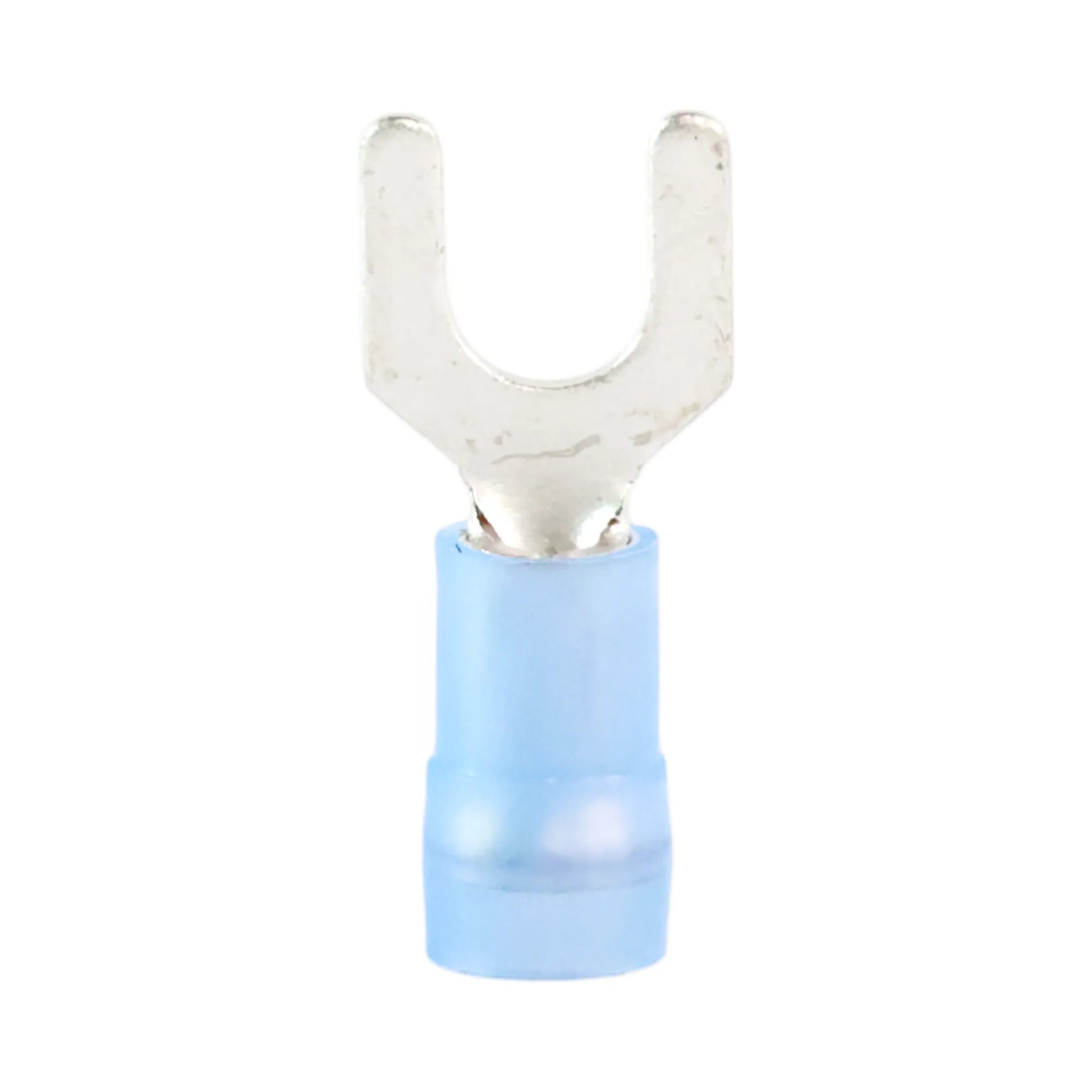 Blue nylon fork terminal M5 (100 pack) for caravan, rv, and campervan 12v wiring connections