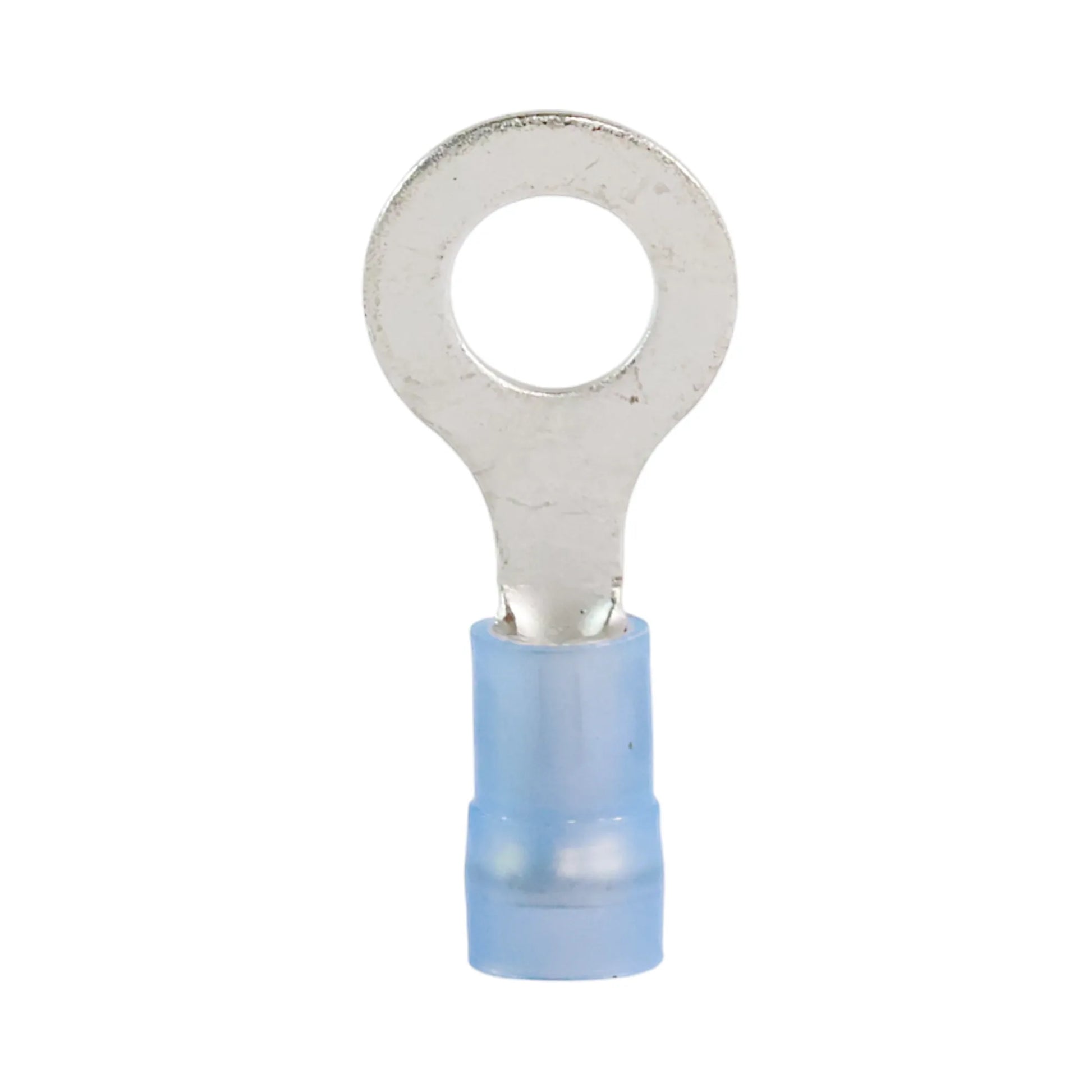 Blue nylon insulated ring terminal M8 (100 pack) for caravan, rv, and campervan 12v wiring connections
