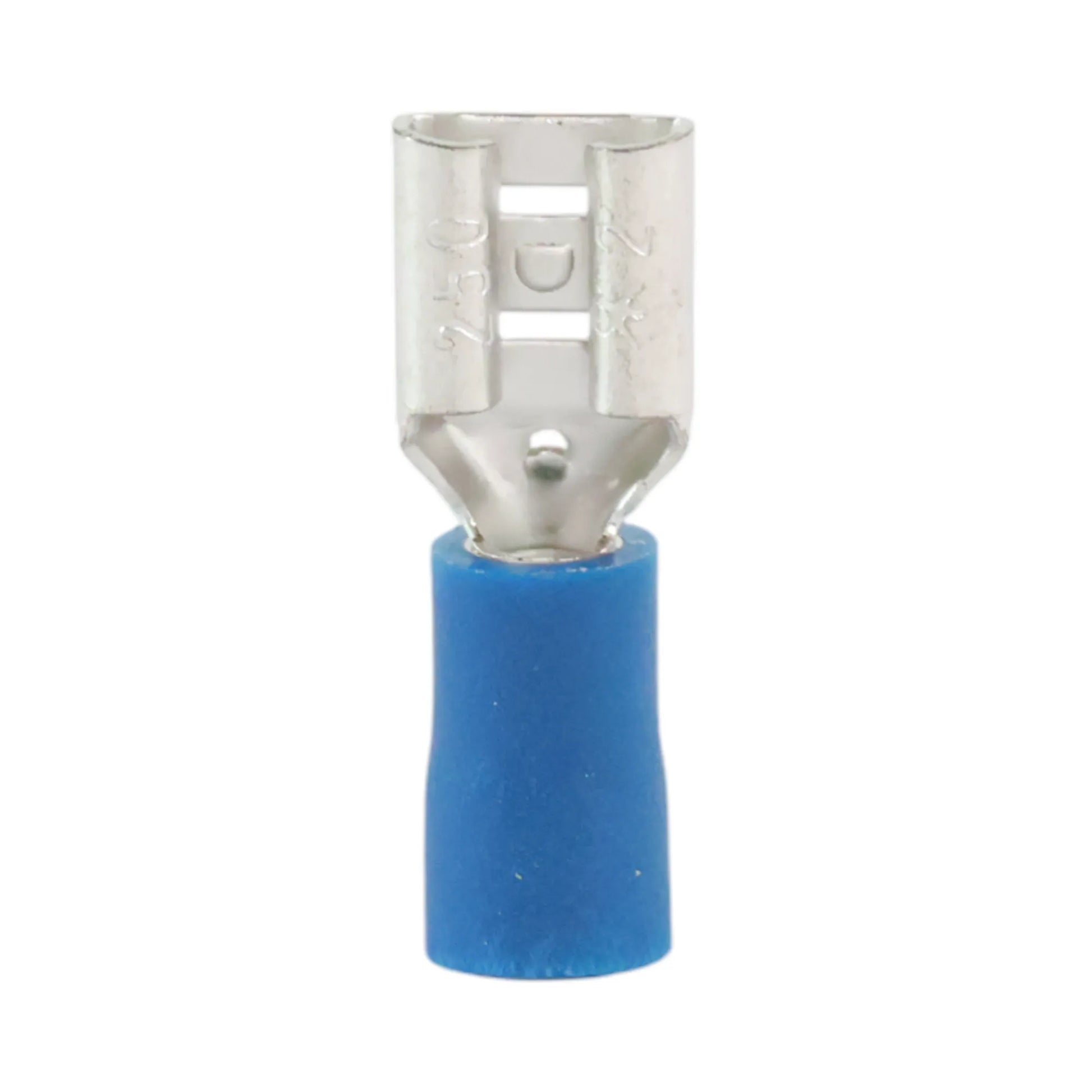 Blue vinyl female quick disconnect (100 pack) for caravan, rv, and campervan 12v wiring connections