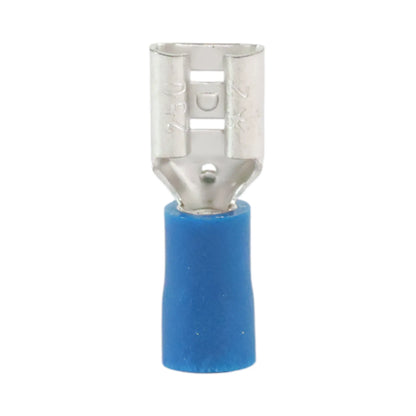 Blue vinyl female quick disconnect (100 pack) for caravan, rv, and campervan 12v wiring connections