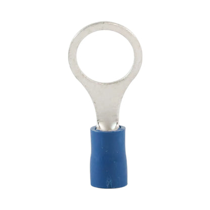 Blue vinyl insulated ring terminal M12 (100 pack) for caravan, rv, and campervan 12v wiring connections