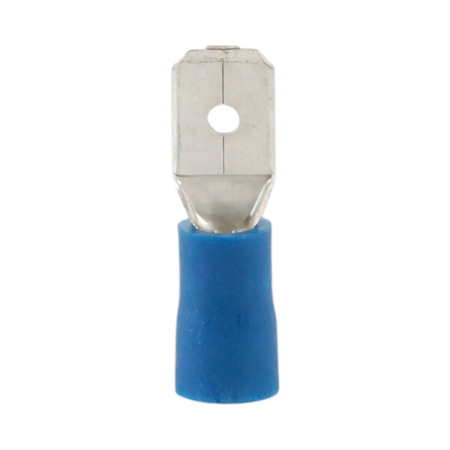 Blue vinyl male quick disconnect (100 pack) for caravan, rv, and campervan 12v wiring connections