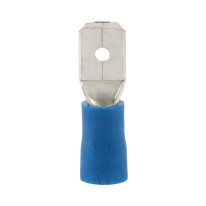 Blue vinyl male quick disconnect (100 pack) for caravan, rv, and campervan 12v wiring connections