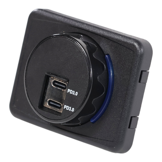 boost dual usb c surface mount charger 12v to 24v