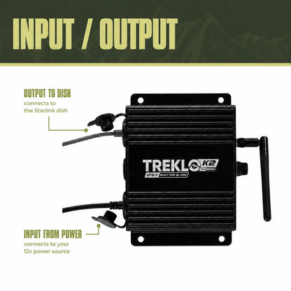 Treklo Starlink Mini power controller for RV, marine, and expedition vehicles