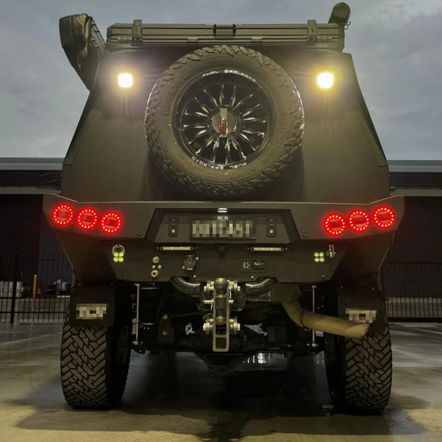 55mm LED site lamp beside tools on table