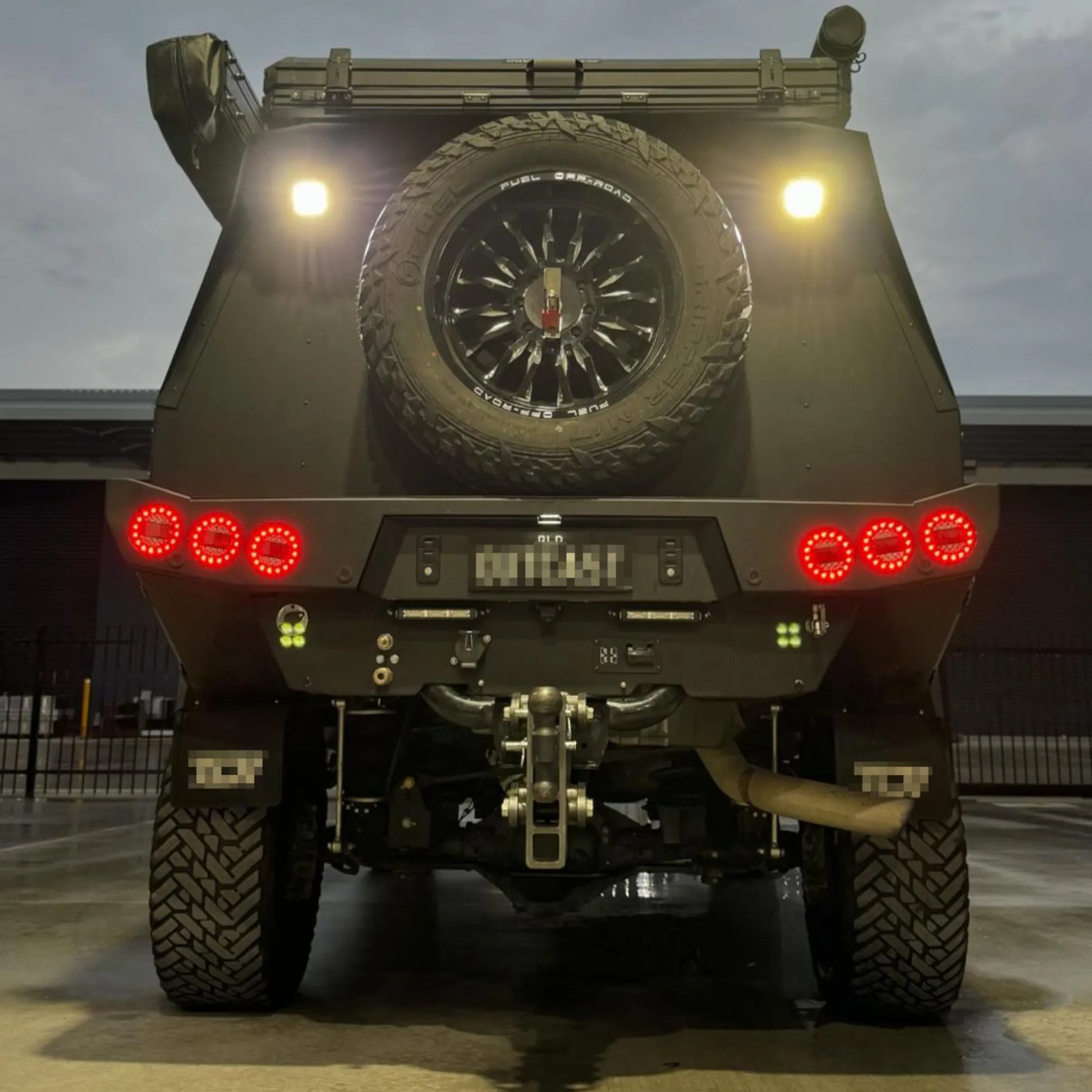 55mm LED site lamp beside tools on table