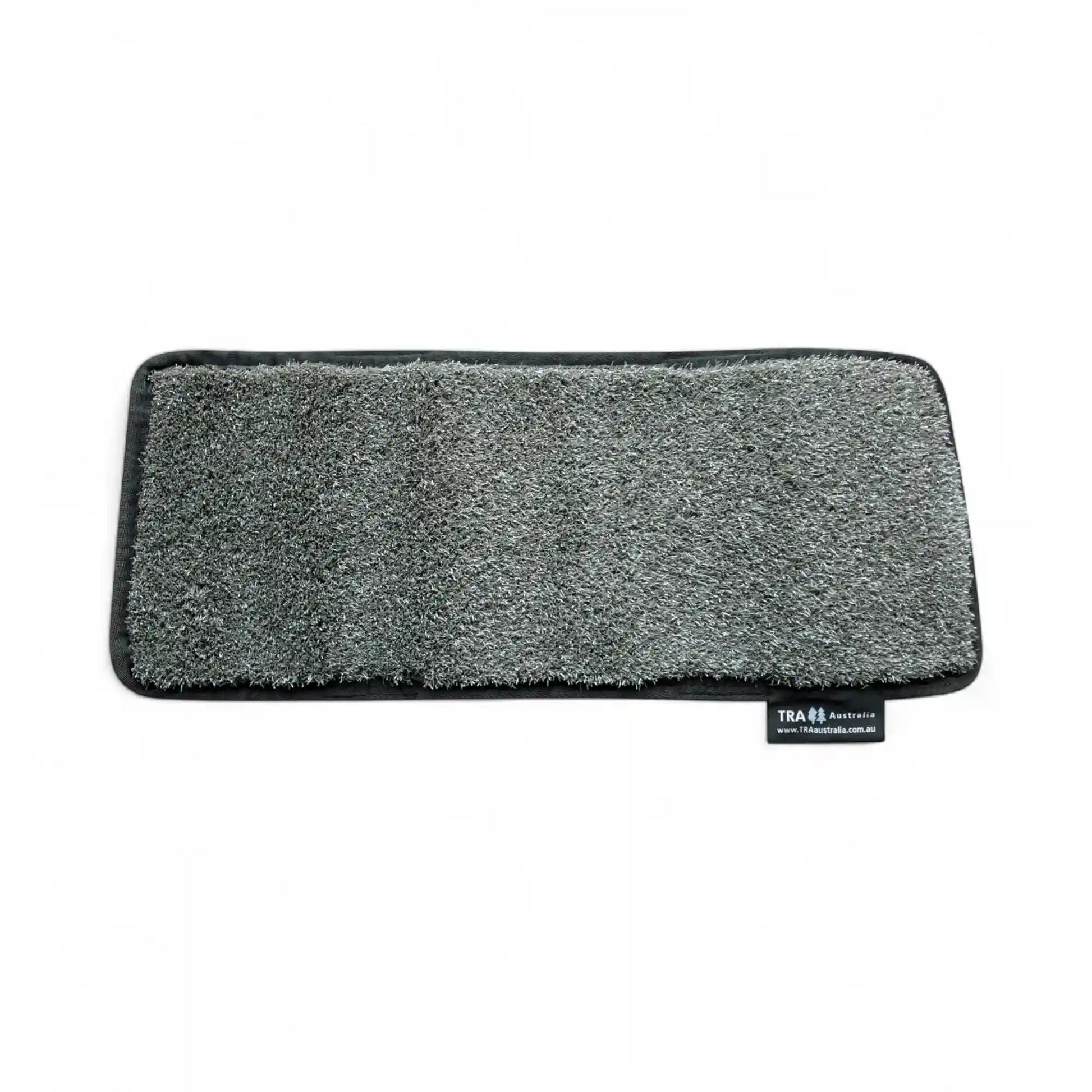 non-slip grey artificial grass step mat for caravan use