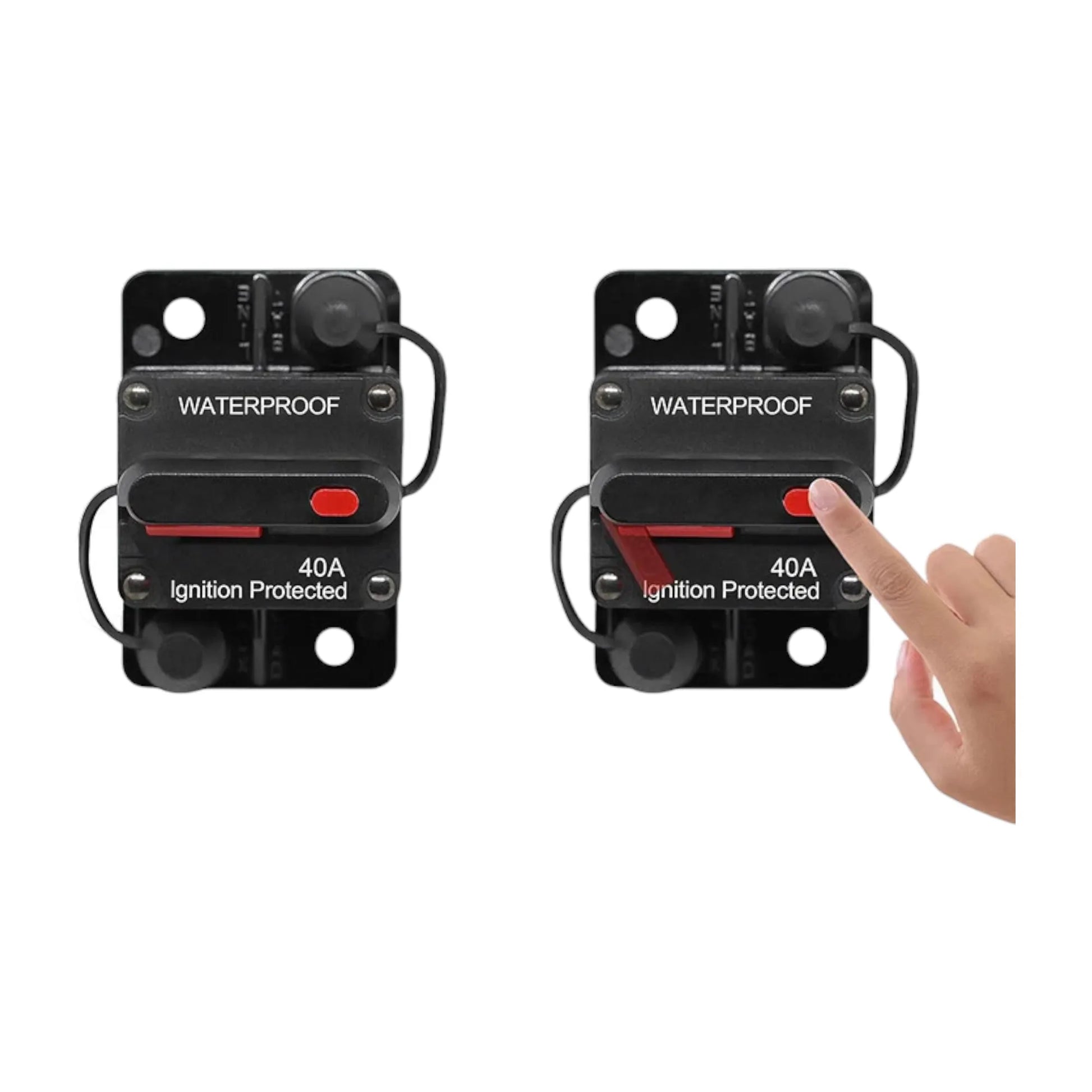 compact flush mounted dc circuit breaker 40a for vehicle power systems