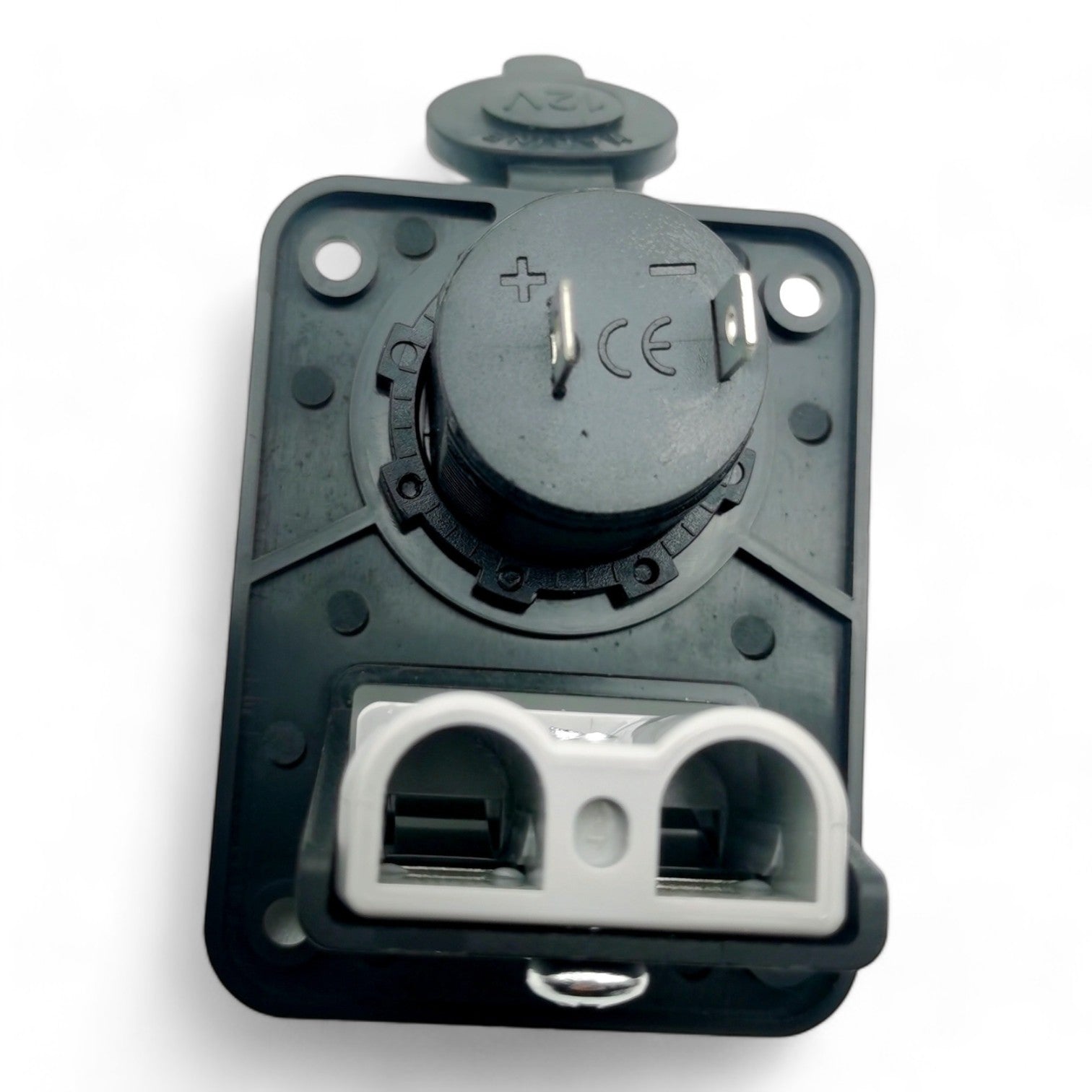 compact anderson and 12v socket surface housing