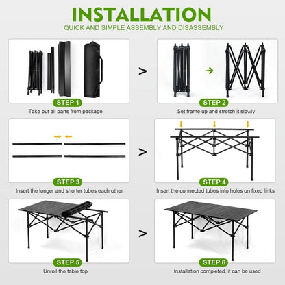 caravan black folding picnic table with carry bag for beach trips and weekend camping