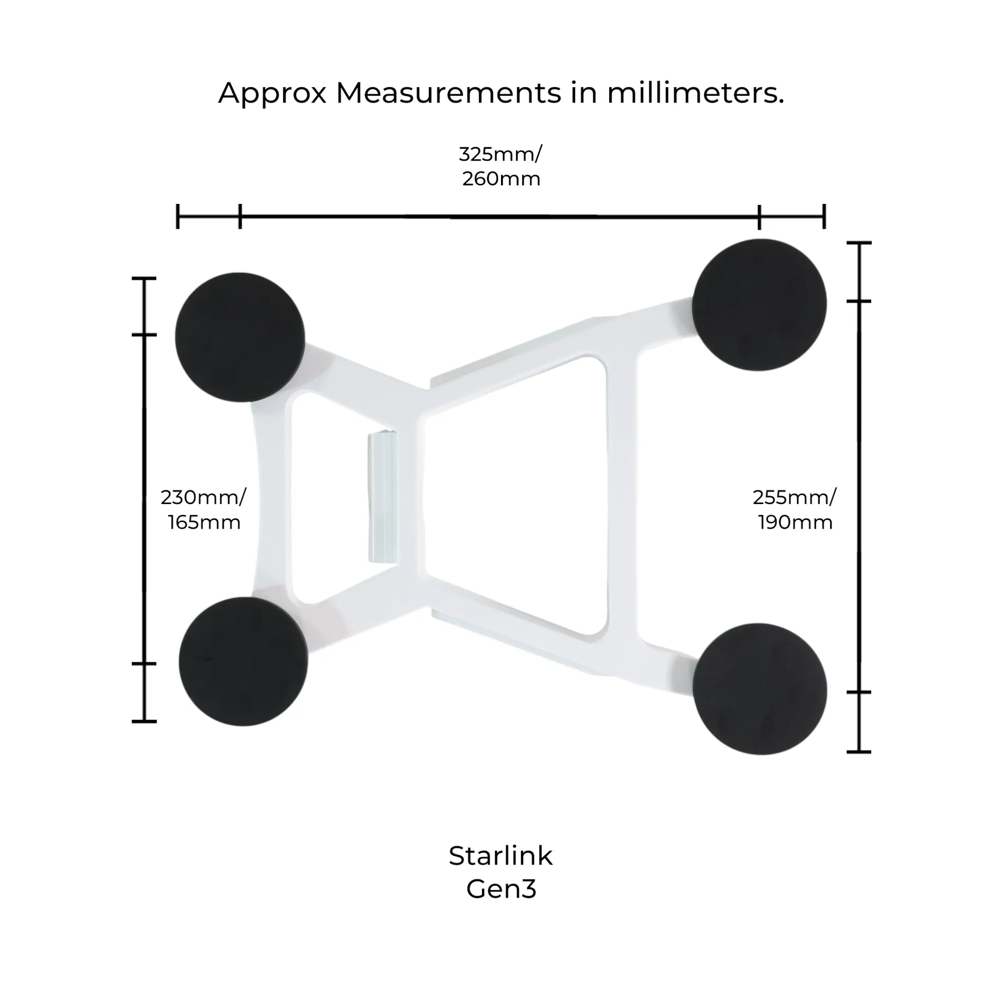 caravan starlink gen 3 v4 flat magnetic mount for temporary roof installations