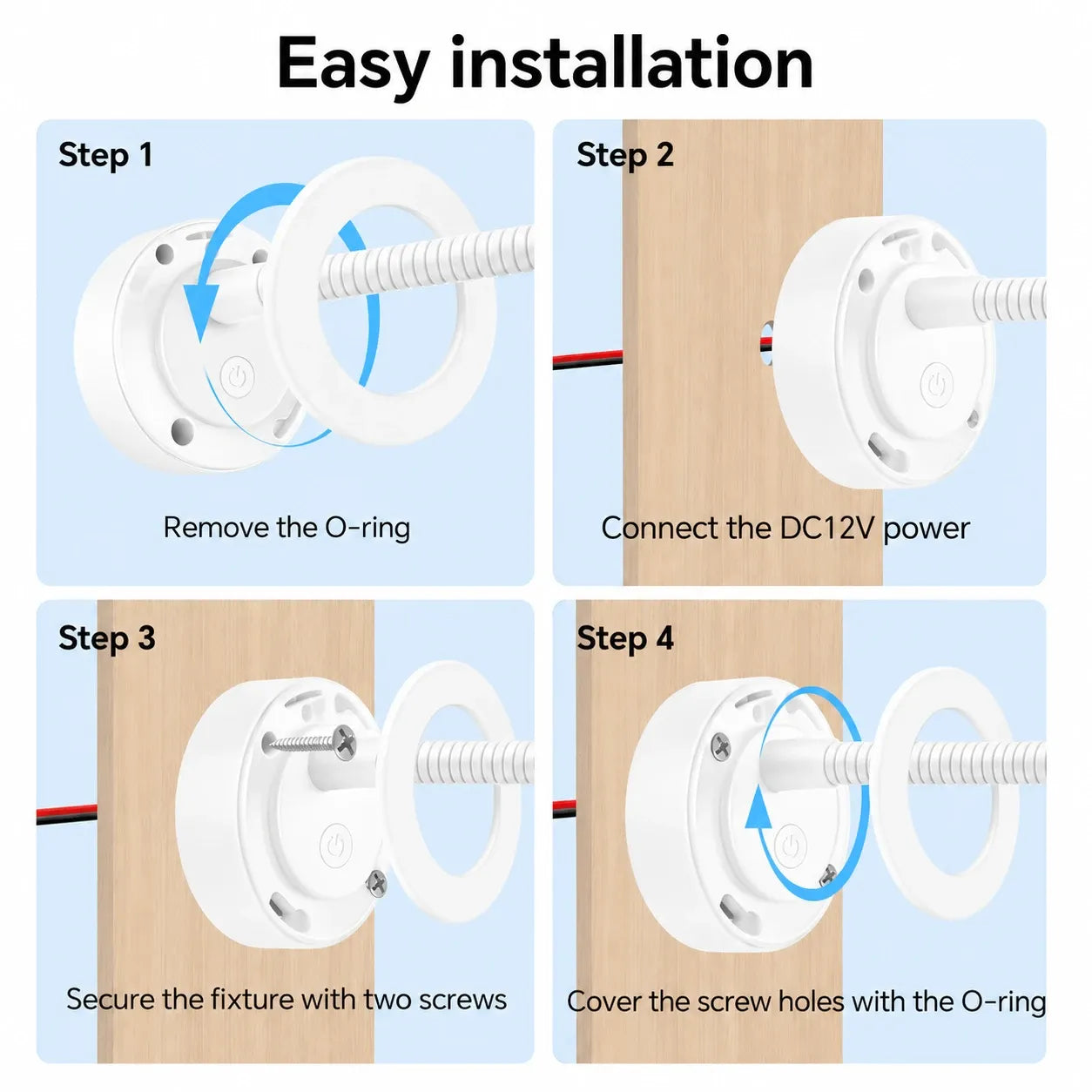 Campervan white reading light pair for bedside lighting and device charging