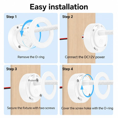 Campervan white reading light pair for bedside lighting and device charging