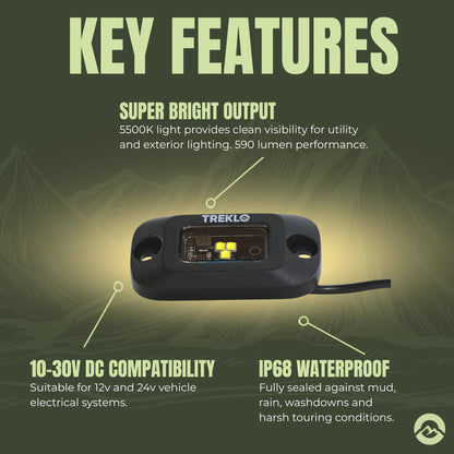 Heavy duty rock lights for 4WD underbody and off road lighting applications