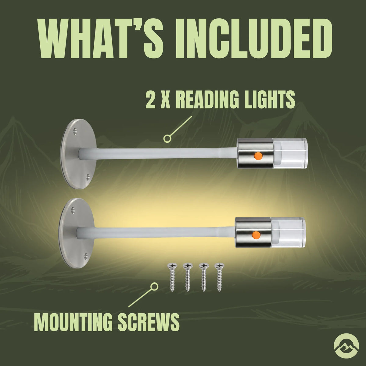 RV bedside Neo reading light pair with premium aluminium construction