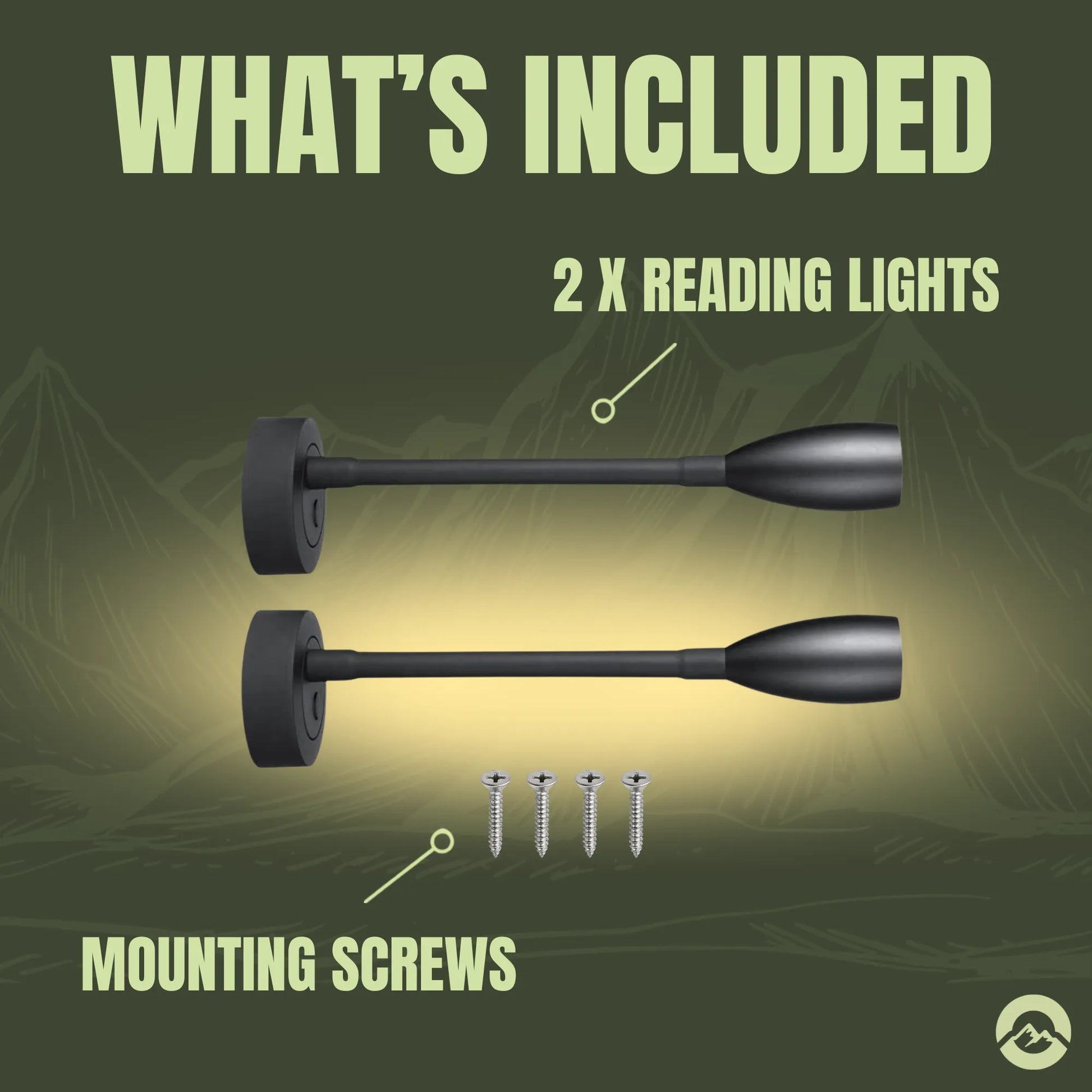 Caravan reading lights with USB charging for convenient bedside lighting
