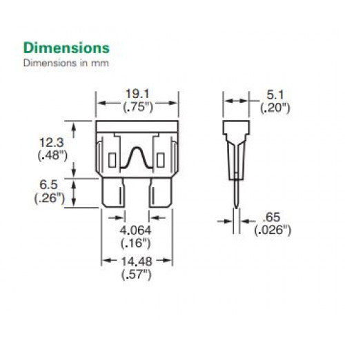 Blade Fuse 1 Amp (10 Pack) Fuses