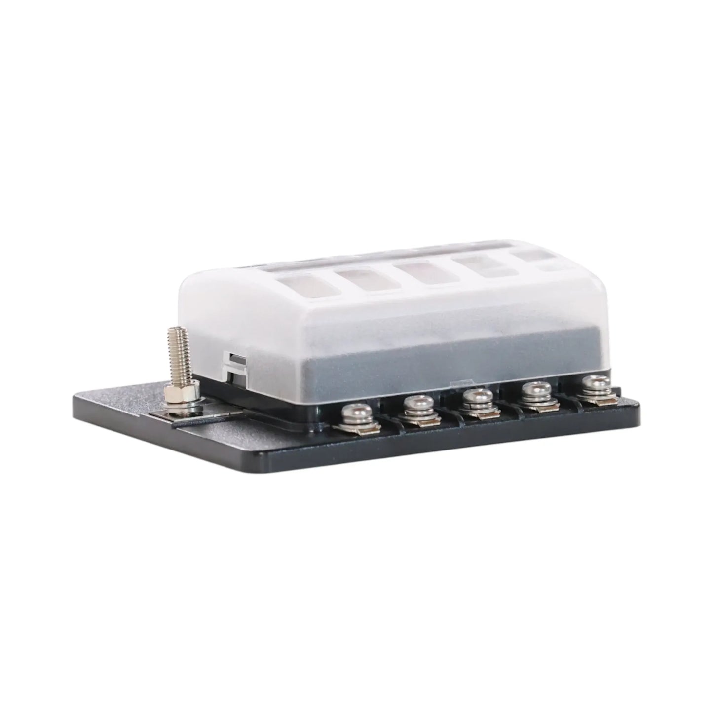 10 way blade fuse block with LED status indicators for troubleshooting