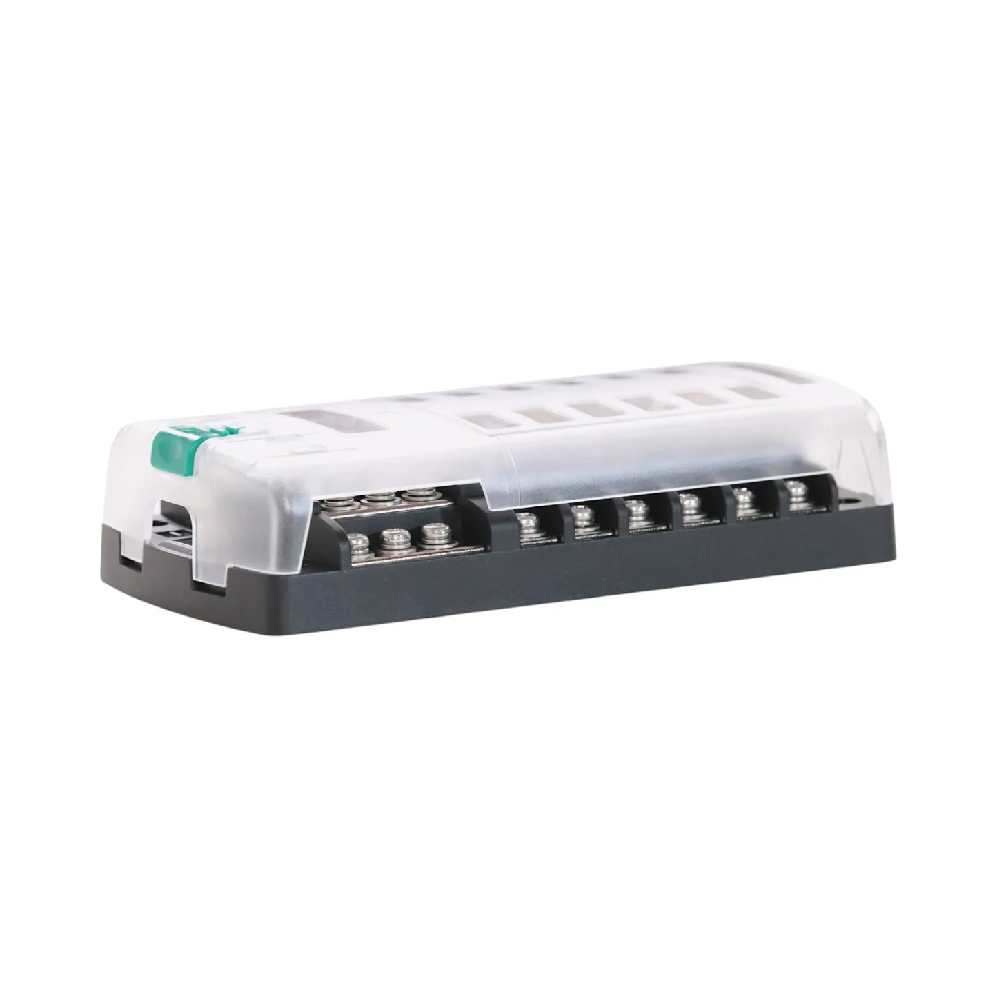 RV fuse distribution block with 12 blade fuse positions
