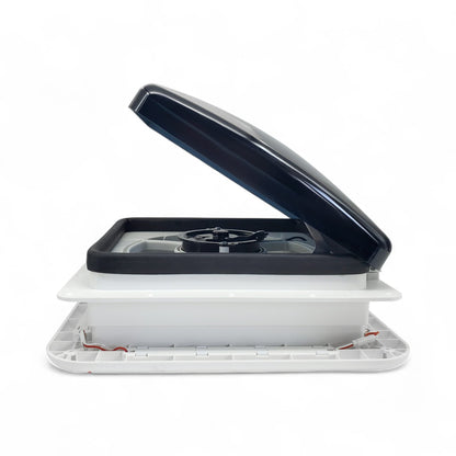 rv shower roof vent tinted lid with LED illumination