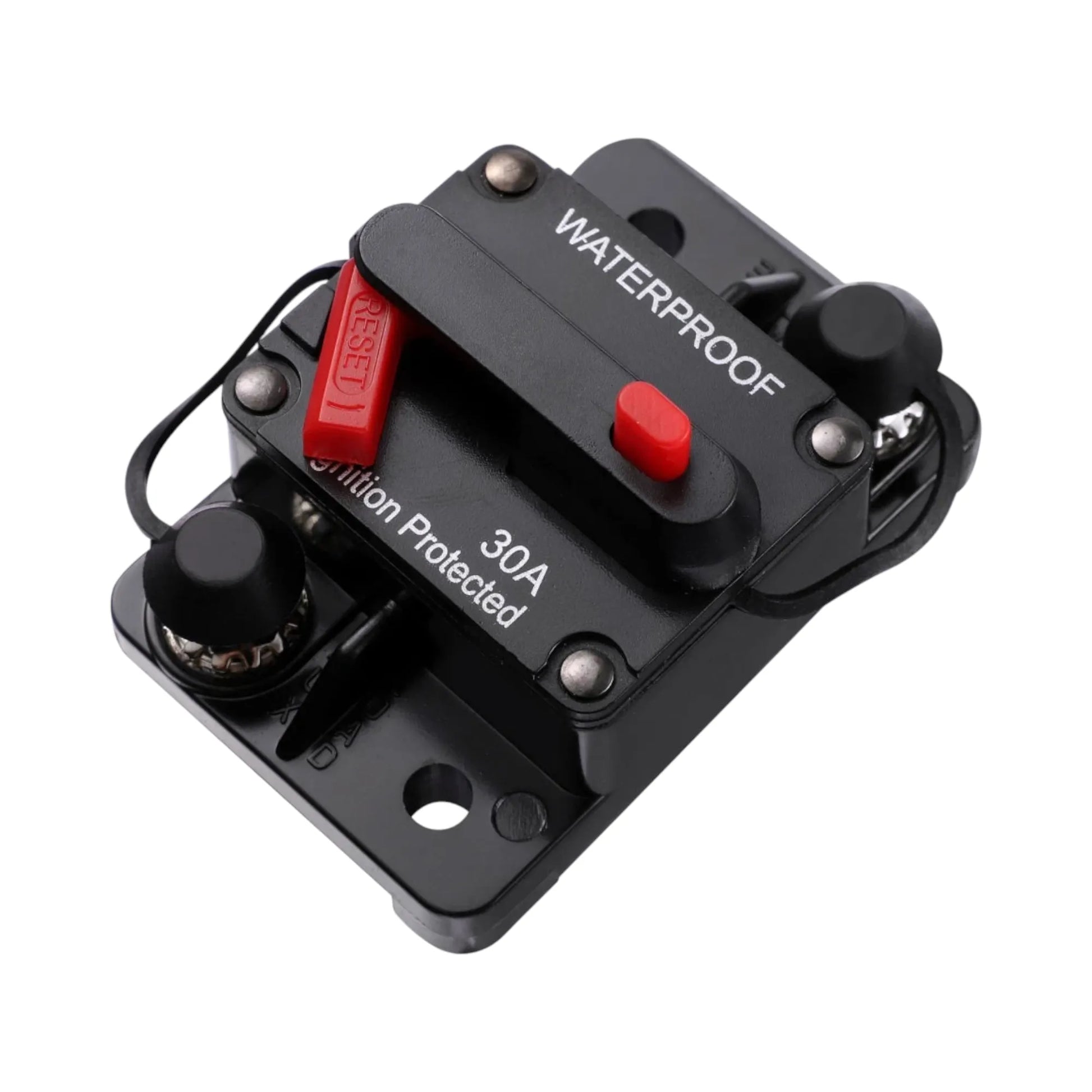 durable 30 amp dc flush mount breaker for marine and off grid systems